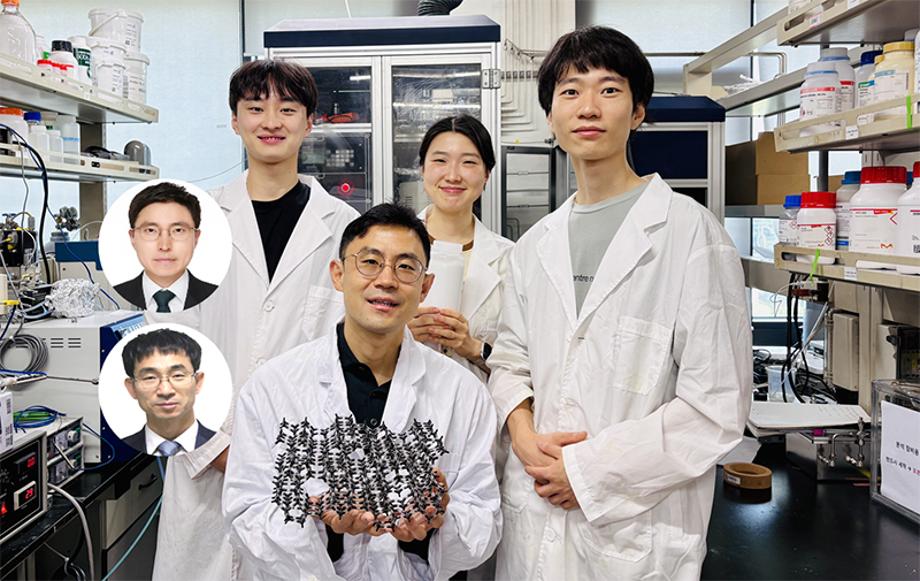 [그림 4] 주요 연구진 사진(왼쪽 위부터 시계방향으로, KAIST 생명화학공학과 오찬영 석사과정·노성현 박사과정·박영환 박사과정·최민기 교수, 화학연 박용기 책임연구원·김기웅 책임연구원)